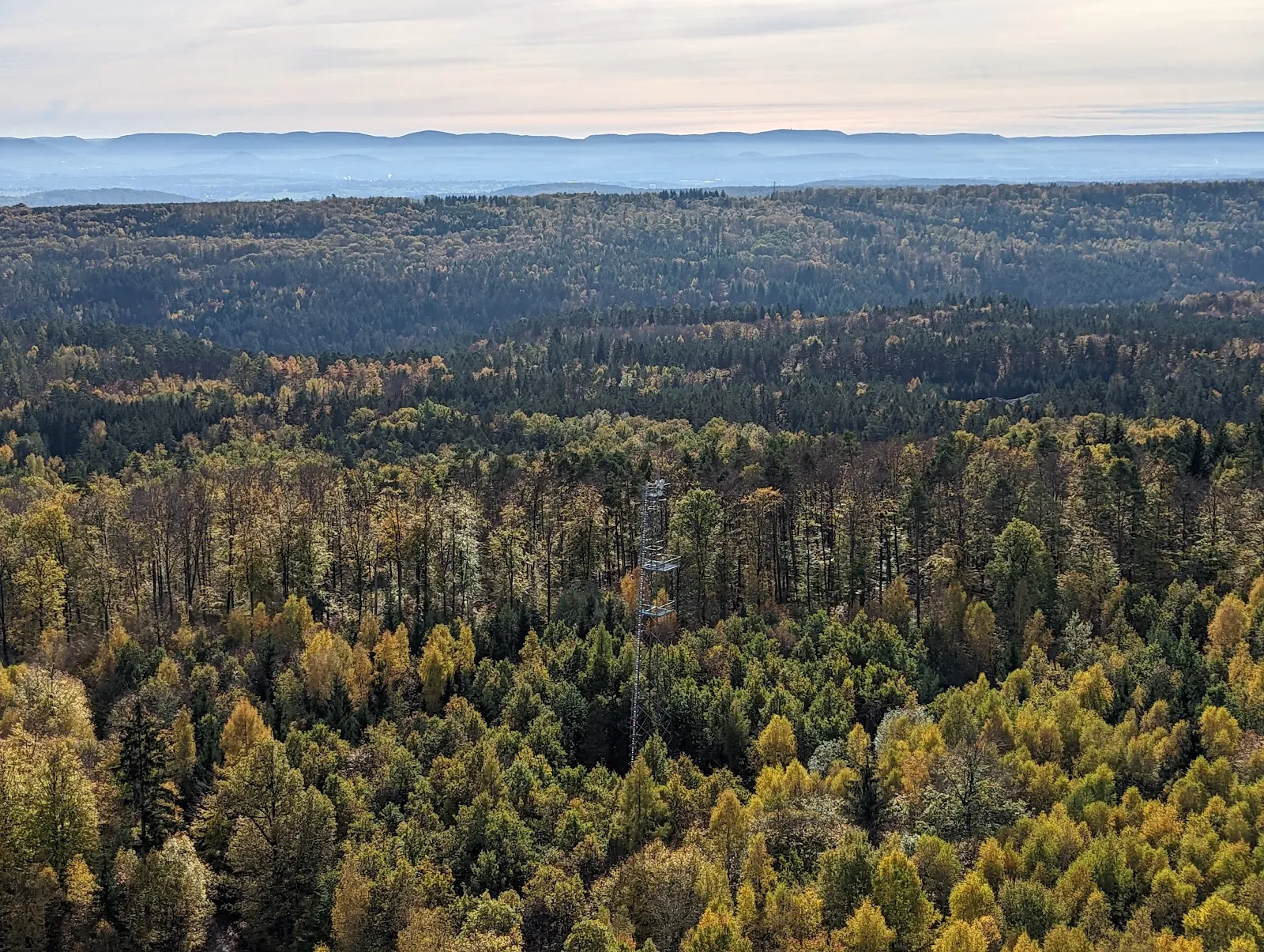 Башня связи Вальденбух высокая телекоммуникационная башня на фоне неба