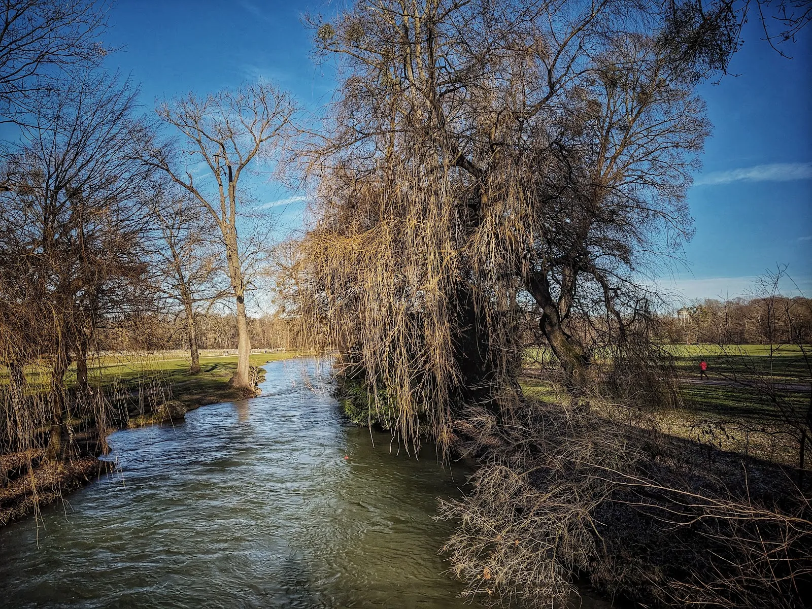 Белый мост через Швабингский ручей в Мюнхене, Германия