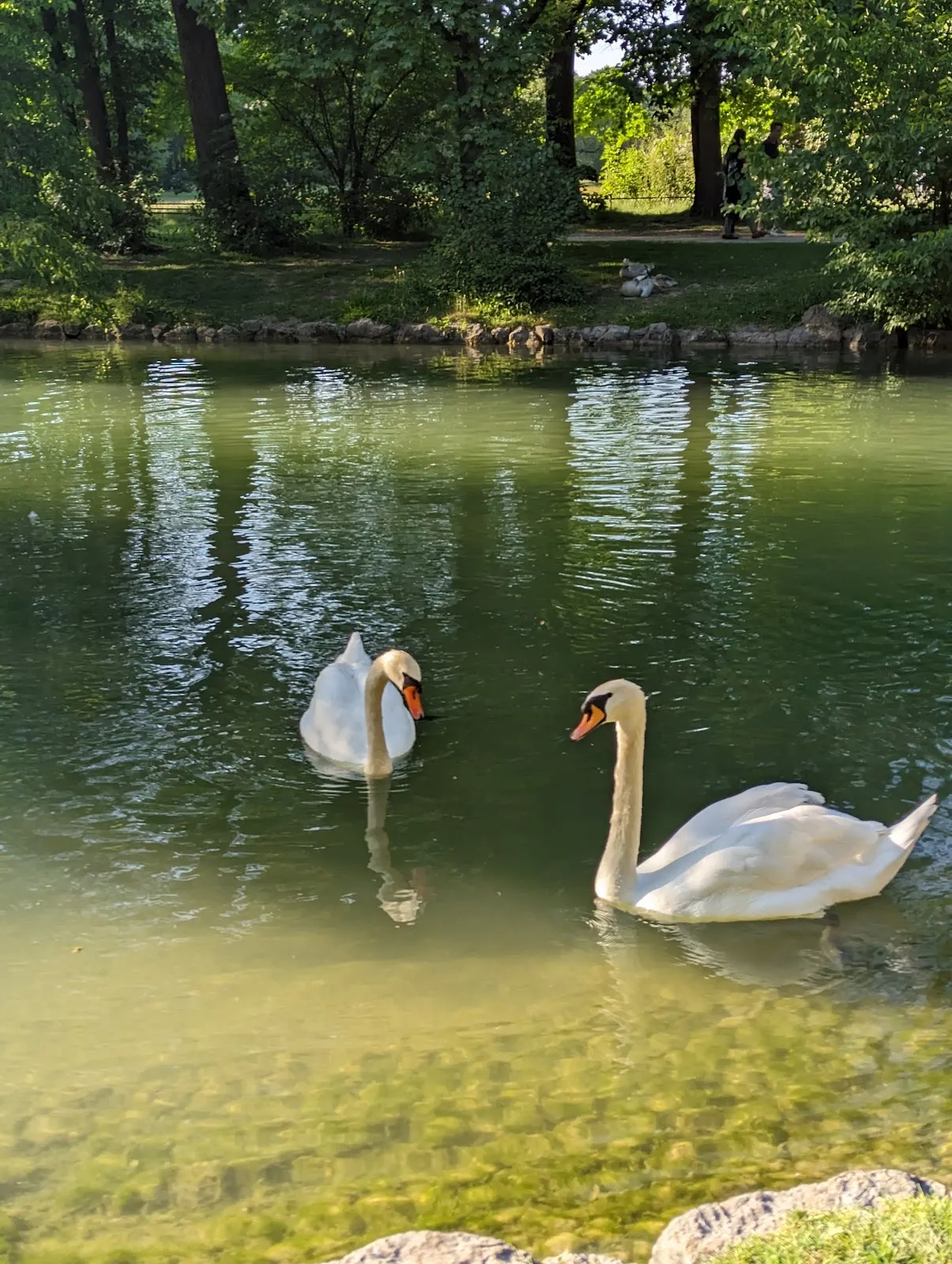 Белый мост через Швабингский ручей в Мюнхене, Германия