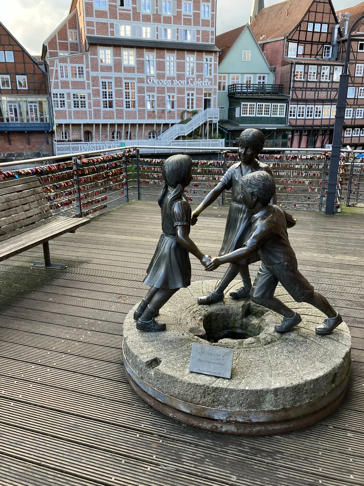 Исторический мост Браузебрюке в Люнебурге, Германия