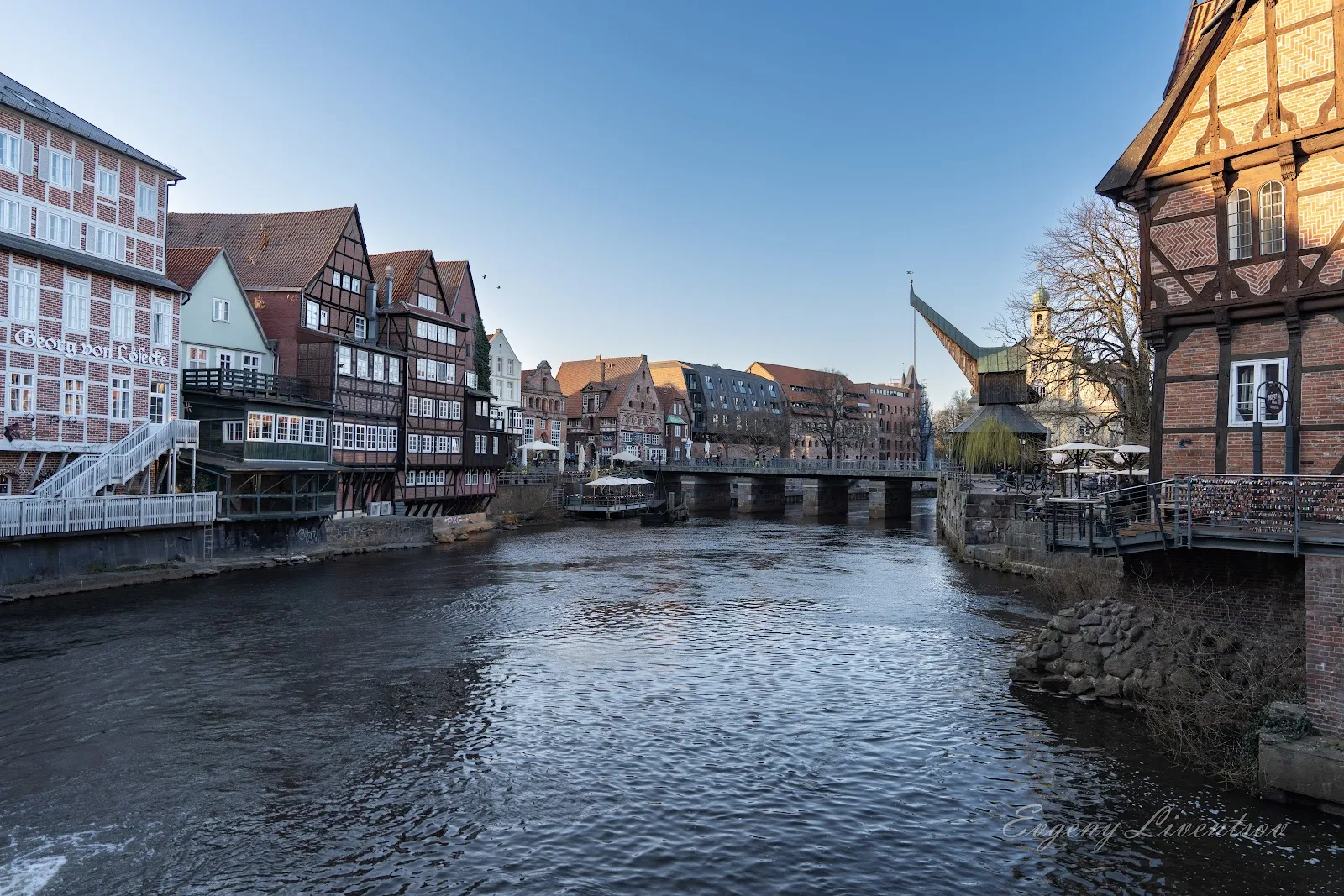 Исторический мост Браузебрюке в Люнебурге, Германия