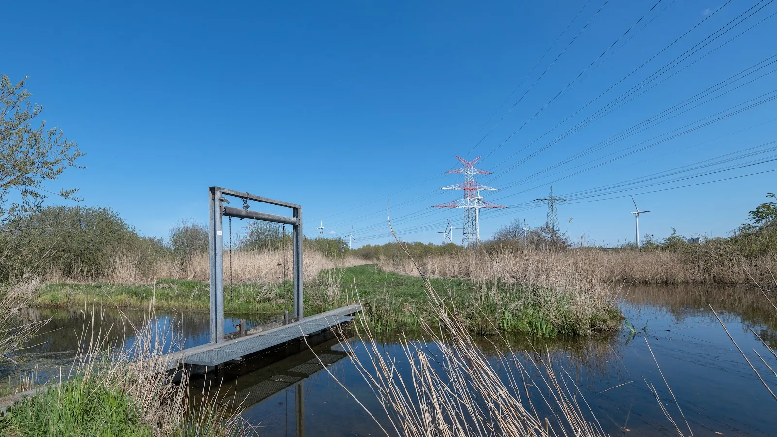 Пейзаж природного заповедника Бремен в Германии.