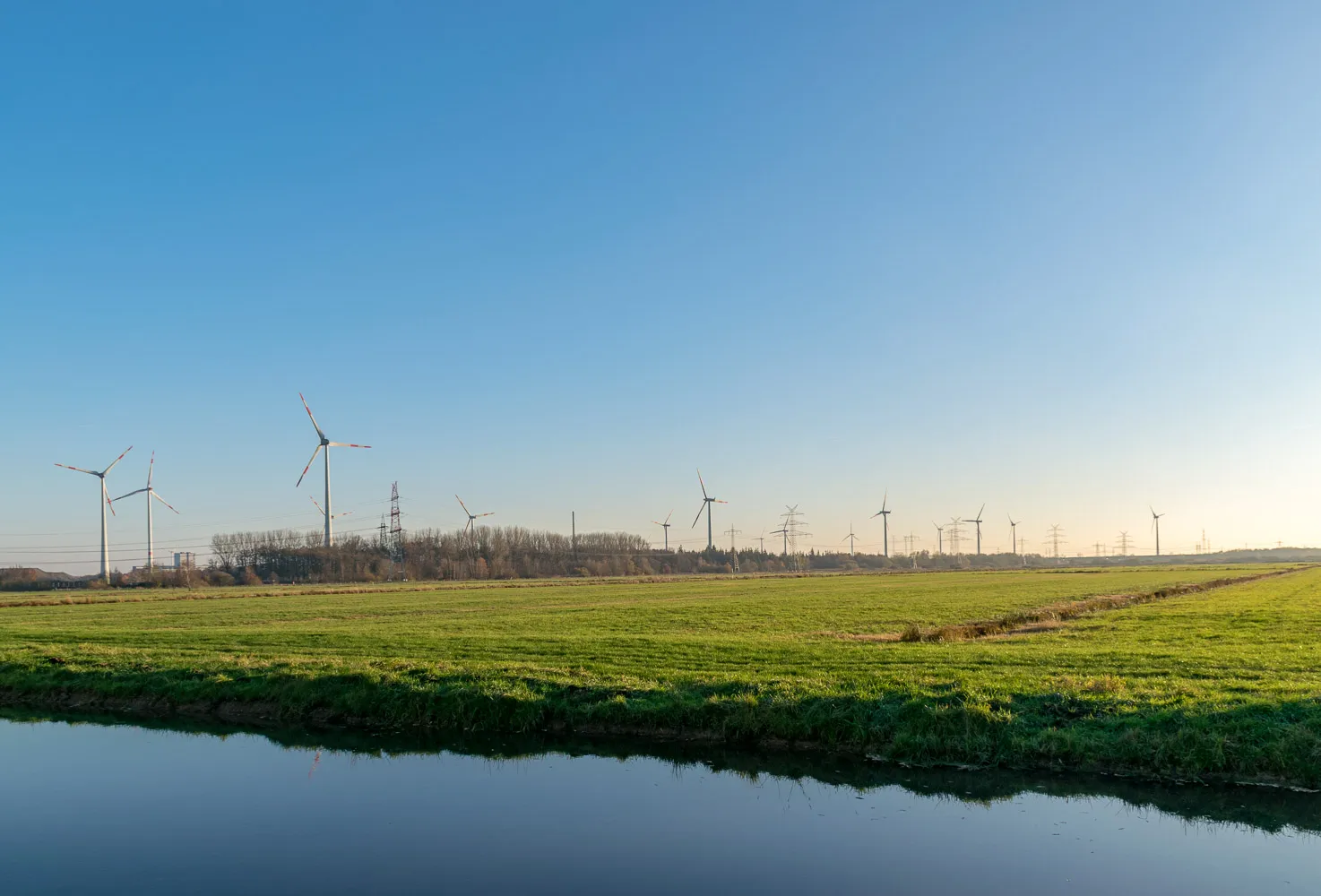 Пейзаж природного заповедника Бремен в Германии.