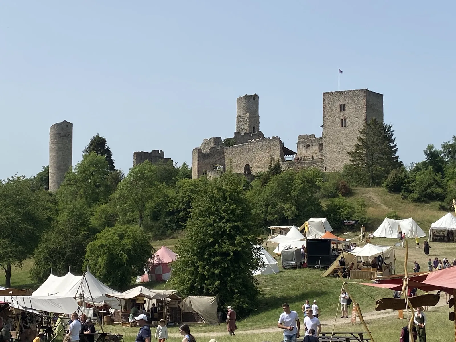 Руины замка Бранденбург на вершине холма