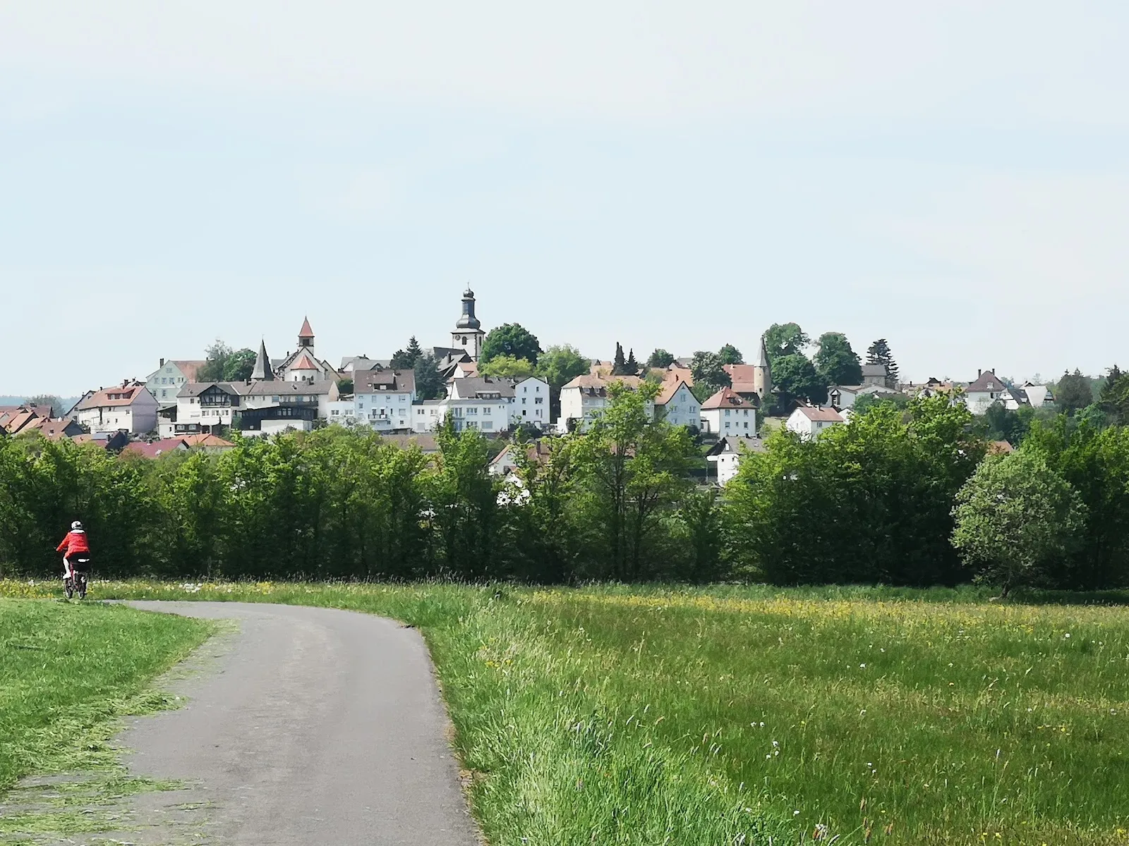 Вид на горный массив Фогельсберг в Германии