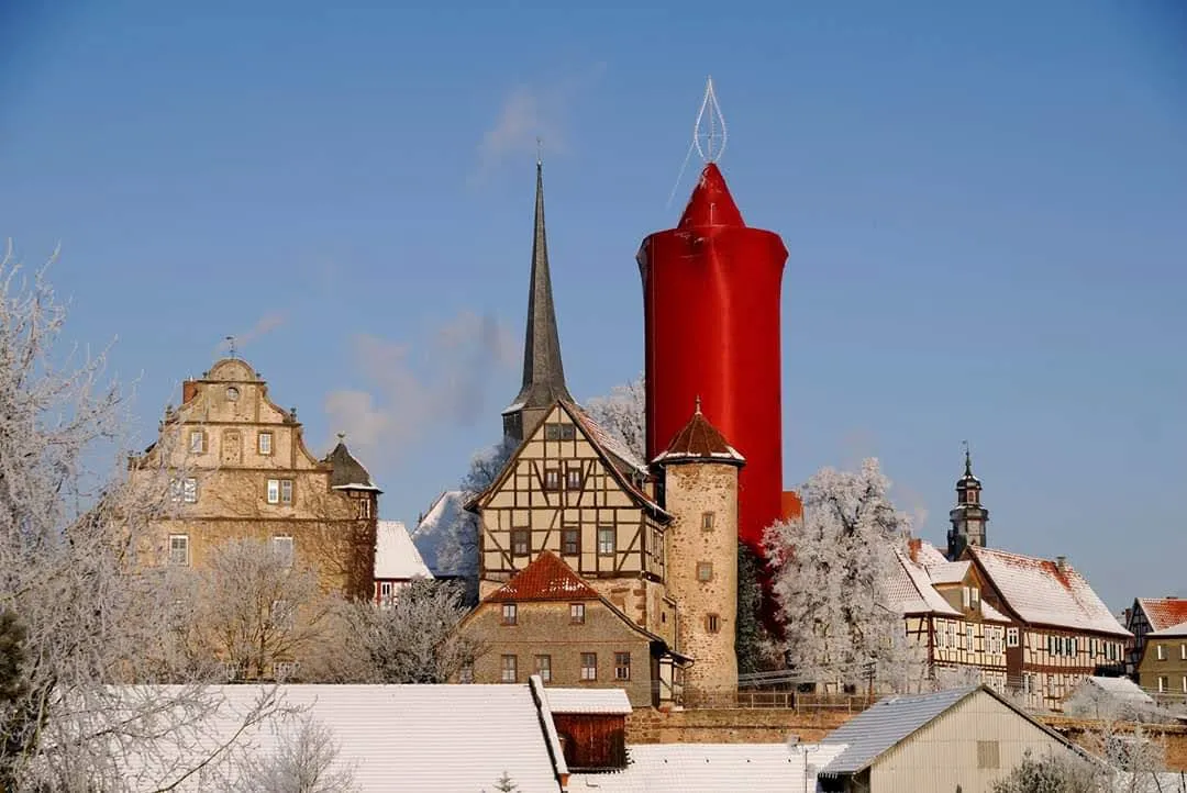 Вид на горный массив Фогельсберг в Германии