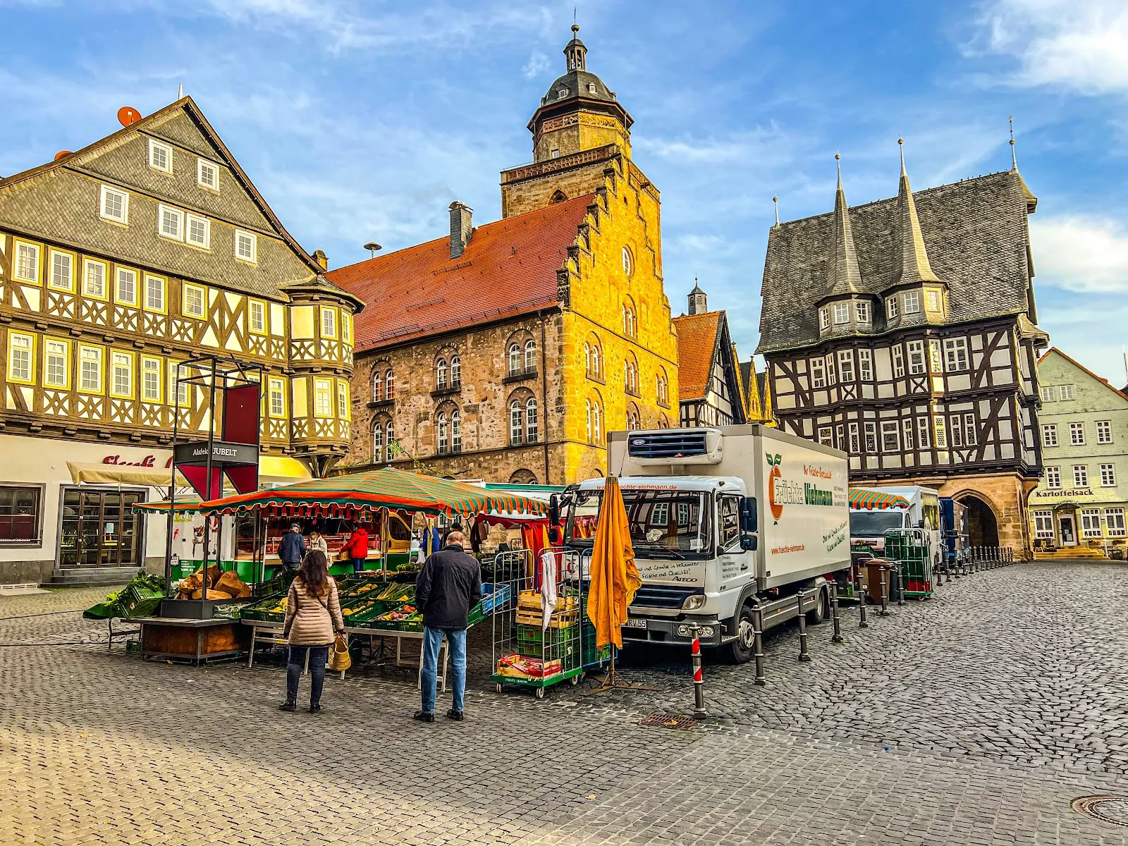 Вид на горный массив Фогельсберг в Германии