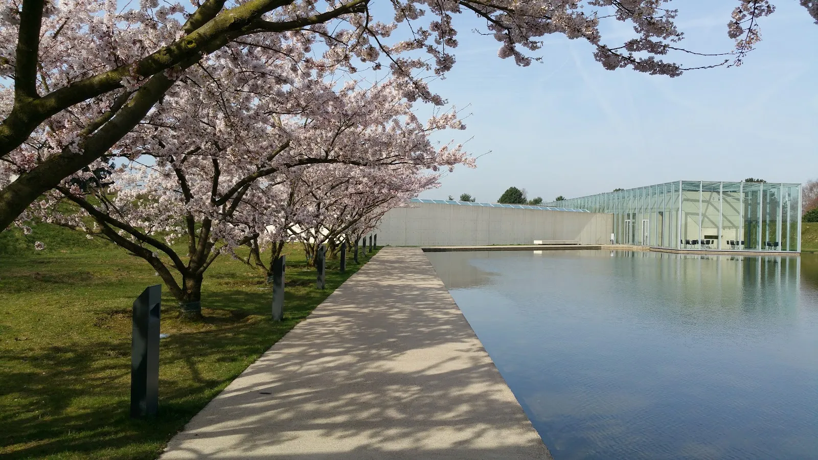 Здание Фонда Ланген с произведением искусства