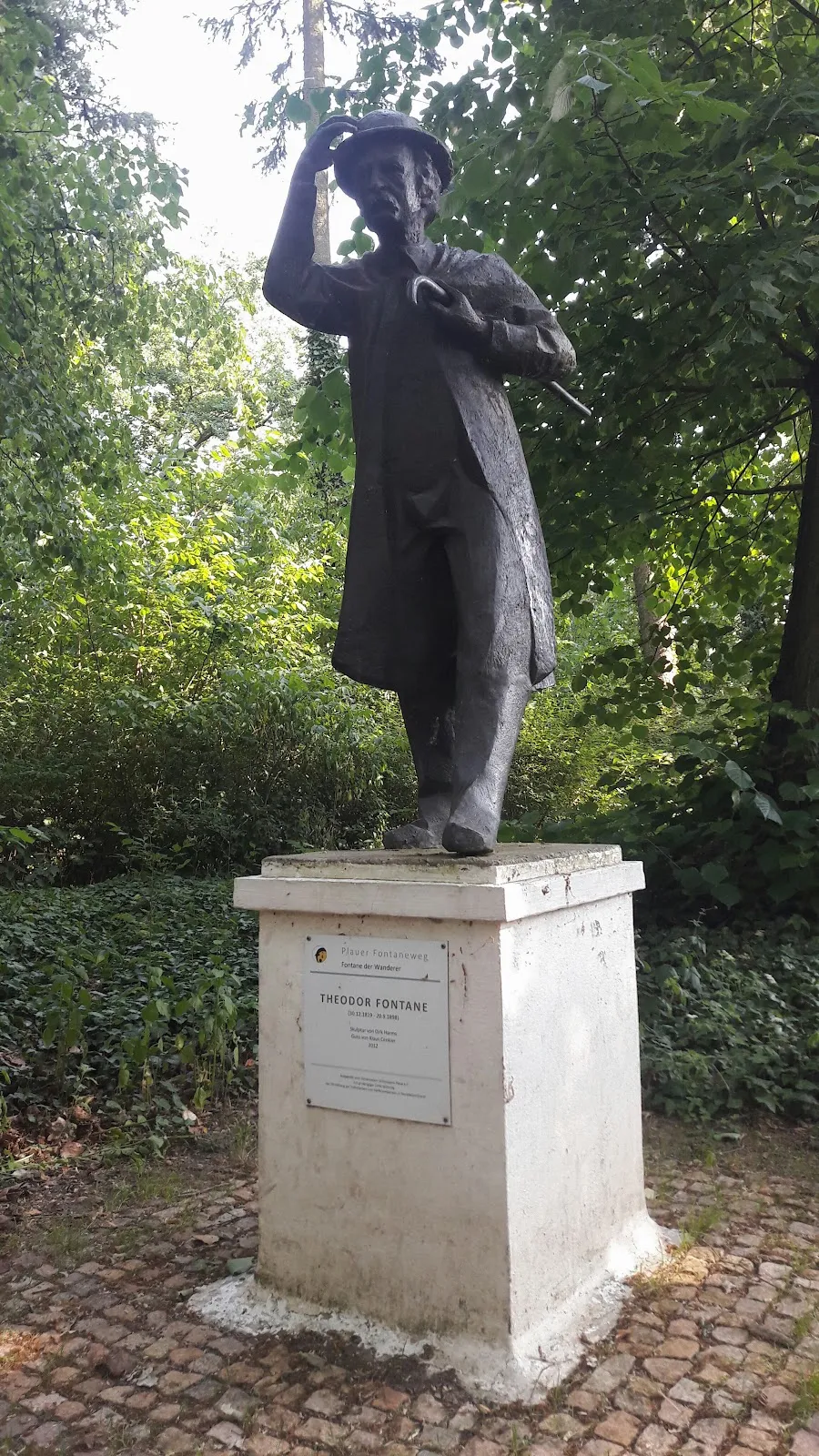 Фонтан-памятник Теодора Фонтане в парке Шлосспарк, Плауэ