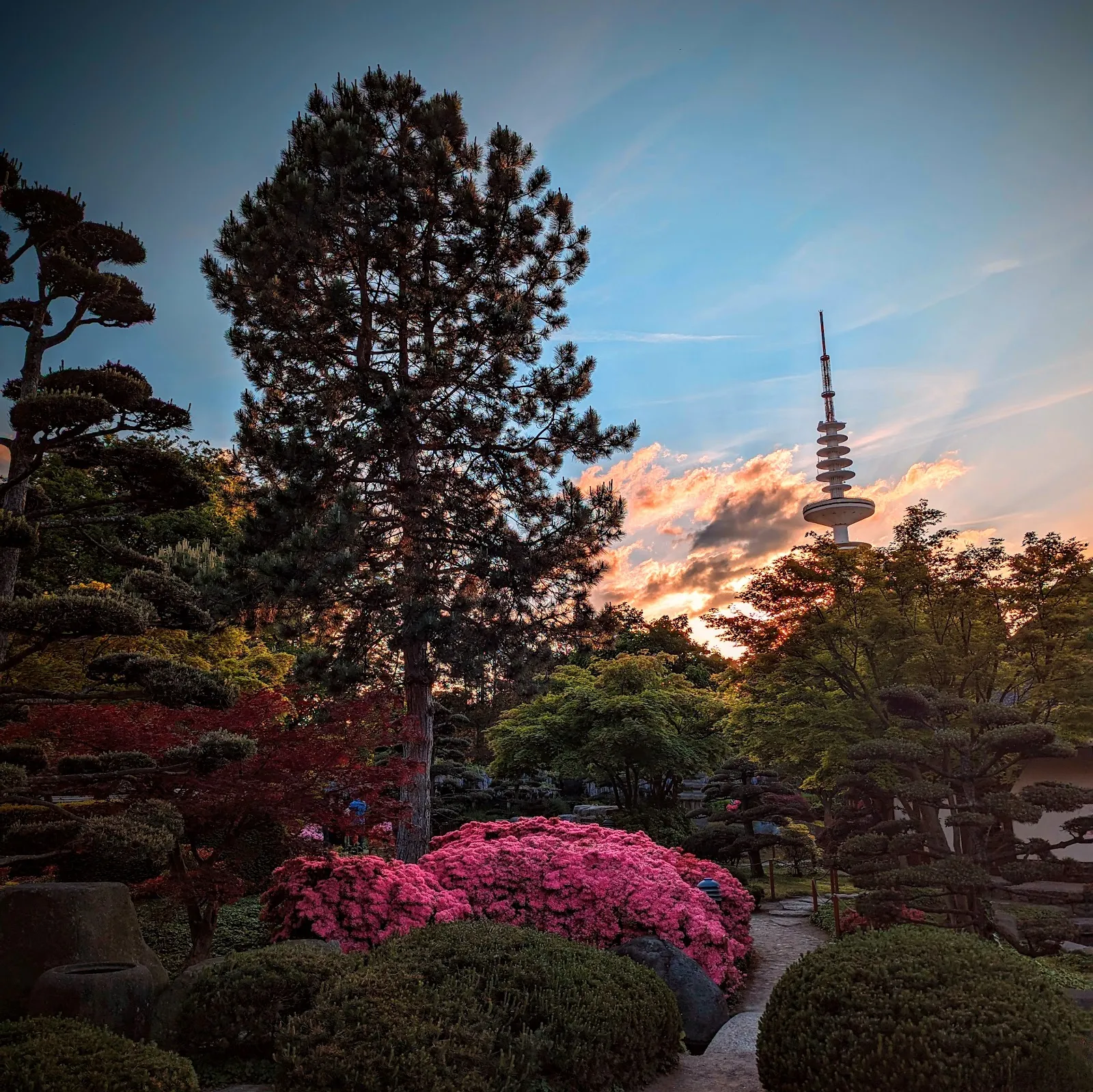 Панорамный вид на Гамбург с Гамбургской телебашни
