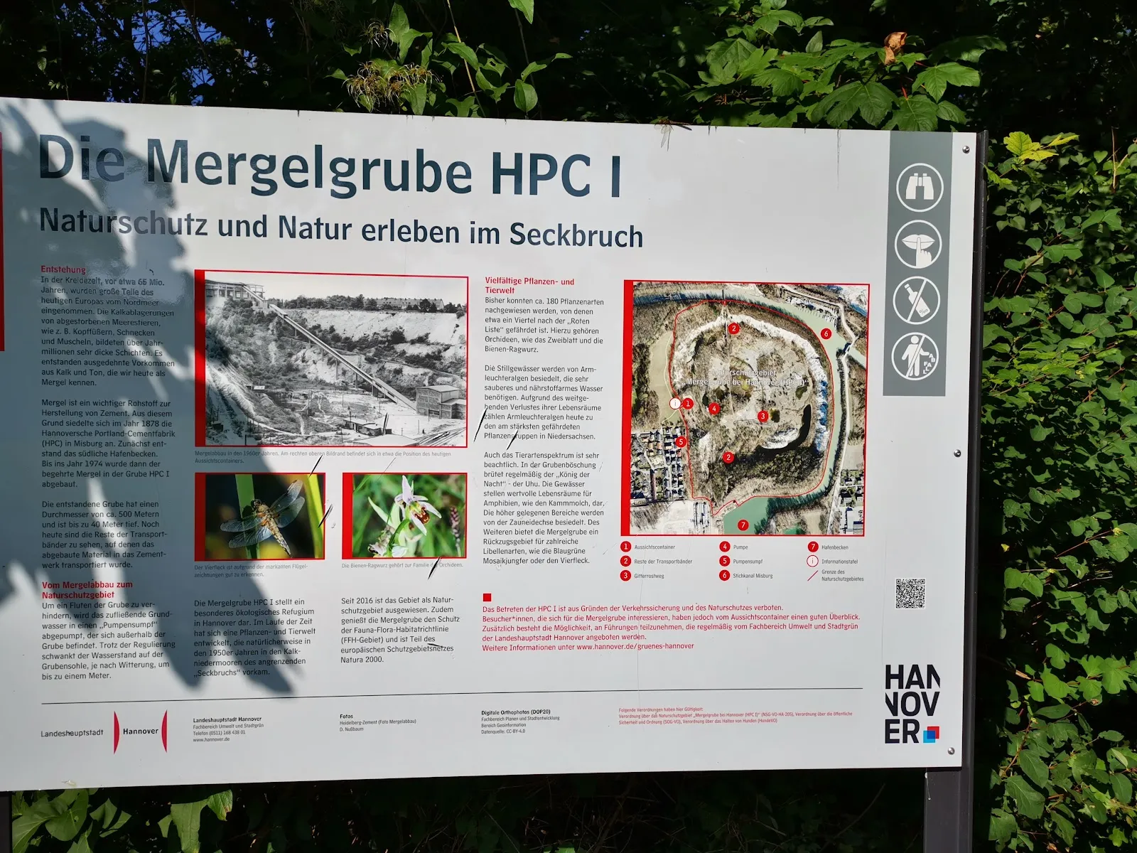 Вид на озеро в карьере Мергель с смотровой площадки