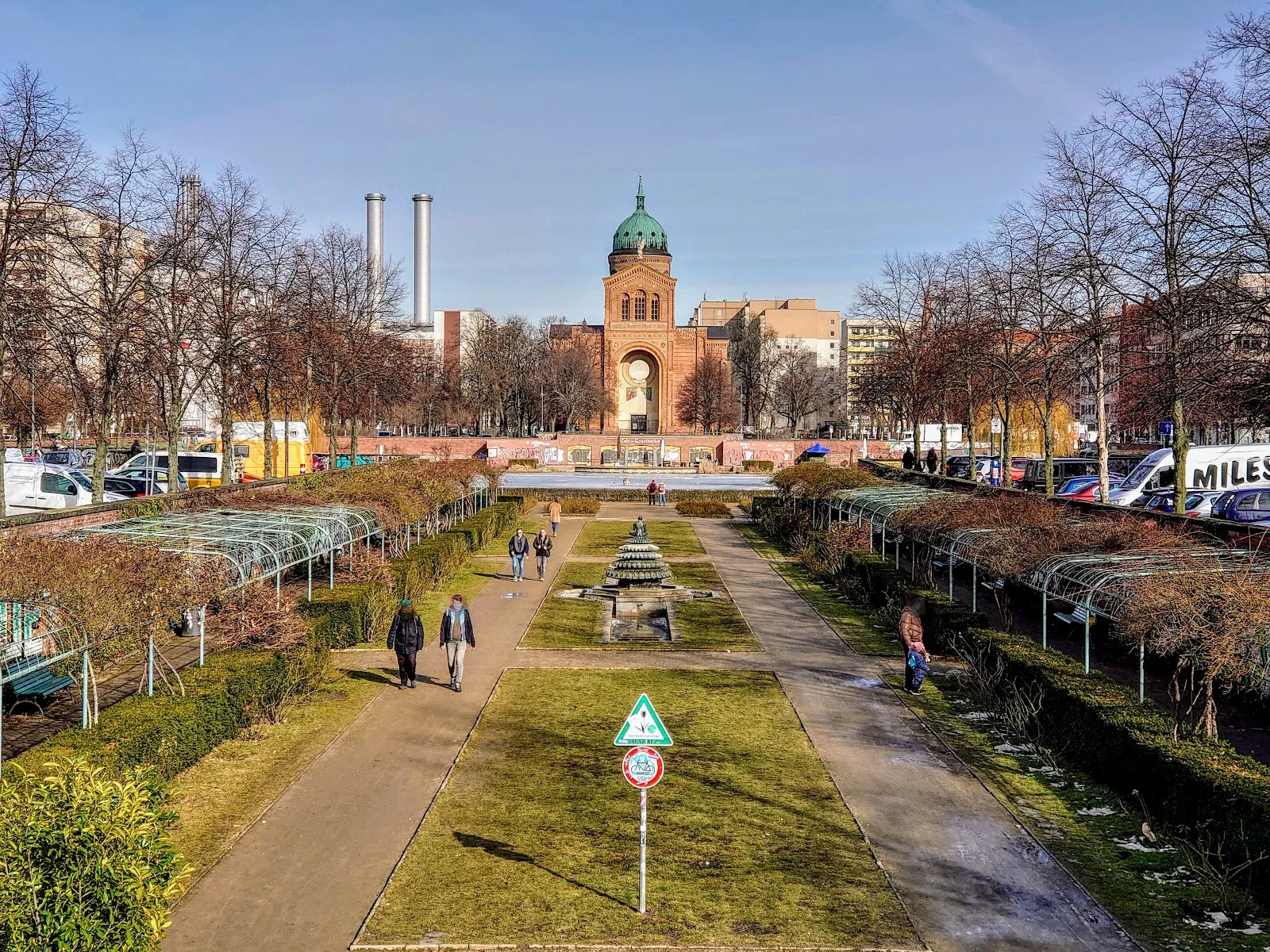 Вид на район Кройцберг в Берлине с его исторической архитектурой