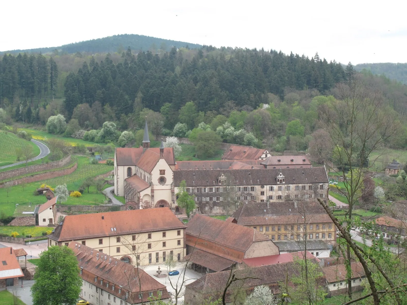 Вид на Монастырь Броннбах с его историческими зданиями