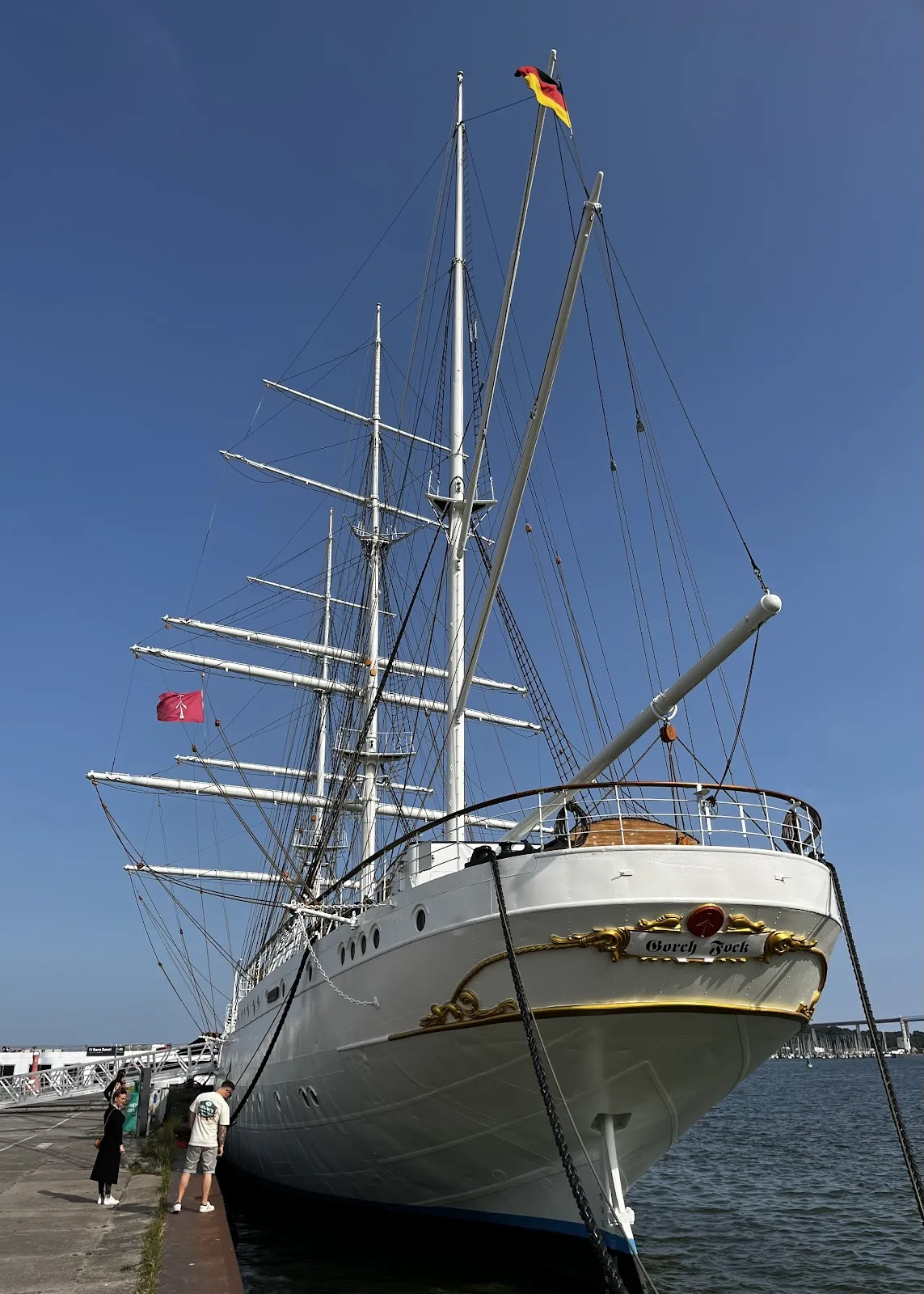 Мост-раскладушка Am Querkanal в Штральзунде, Германия