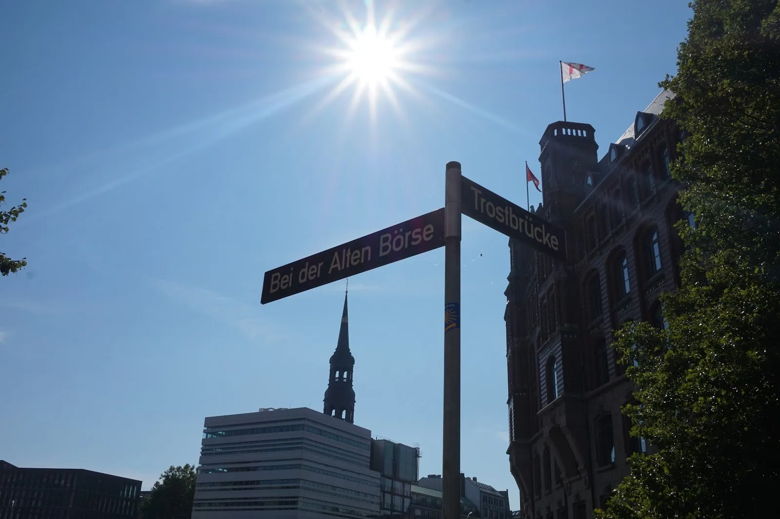 Вид на Мост Трост в Гамбурге