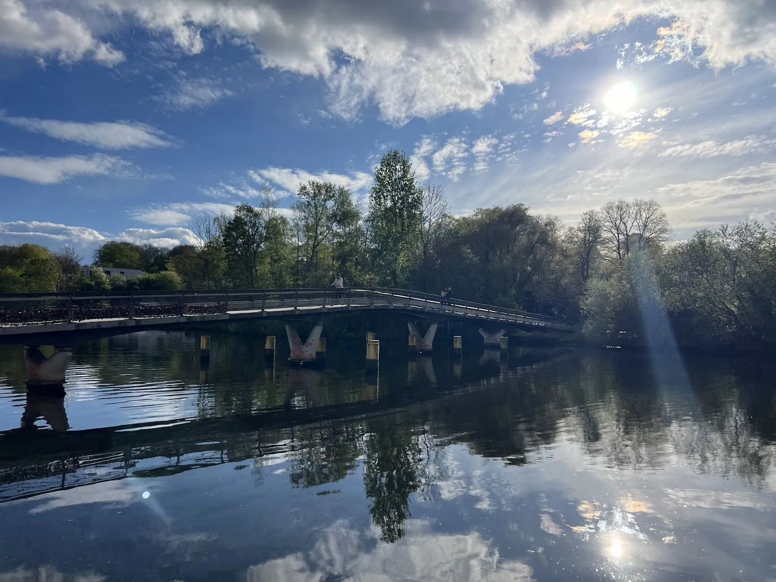 Вид на мост Обертравебрюкке в Любеке