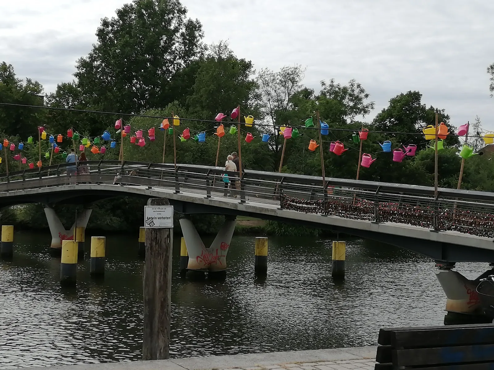Вид на мост Обертравебрюкке в Любеке