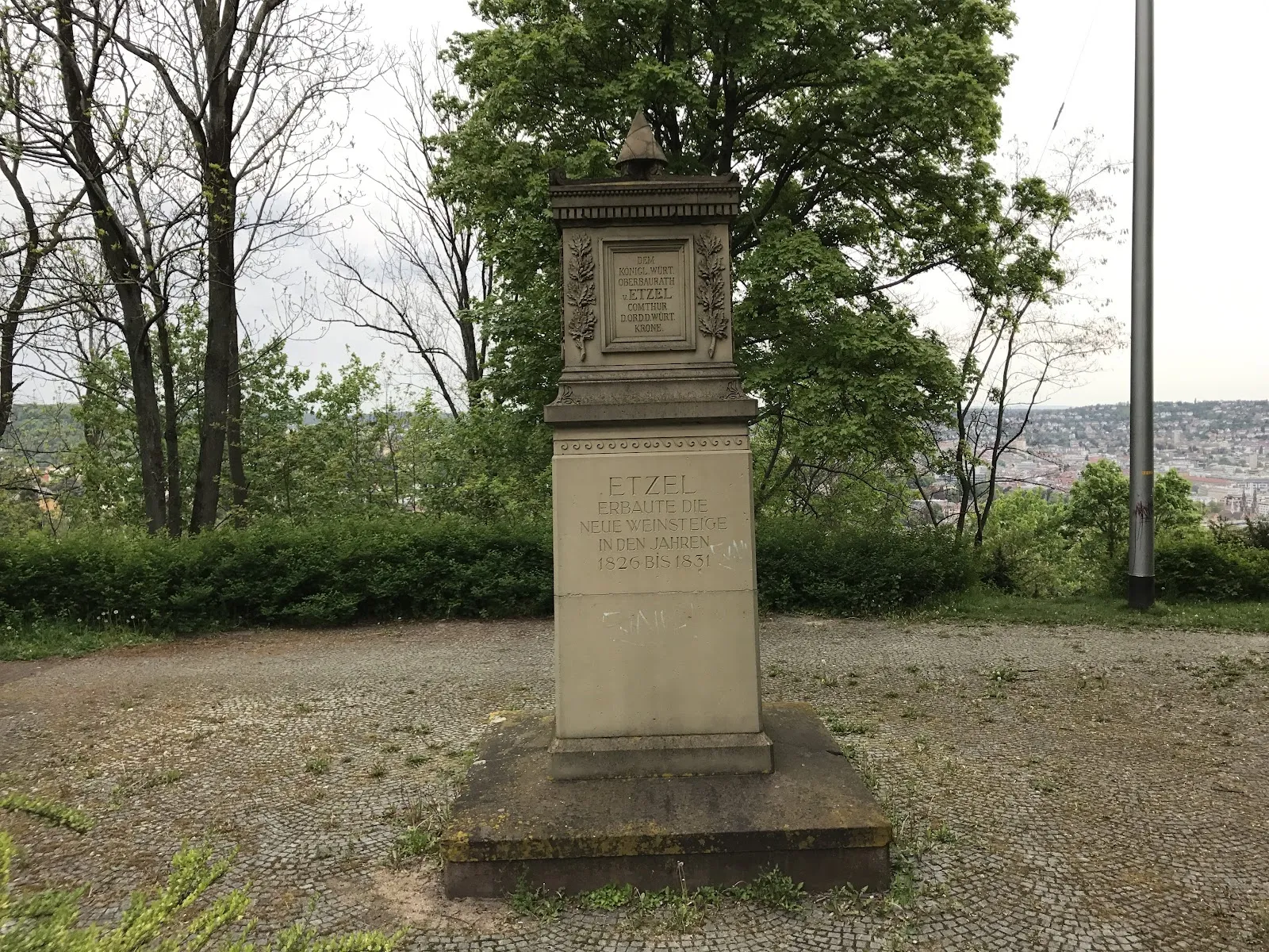 Памятник Готлибу Кристиану Эберхарду Этцелю, расположенный по адресу Neue Weinsteige 173, 70180 Stuttgart, Германия.