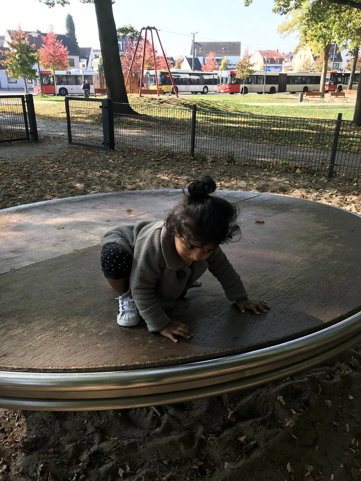 Зеленый парк Хуккельридер в Бремене с деревьями и тропинками