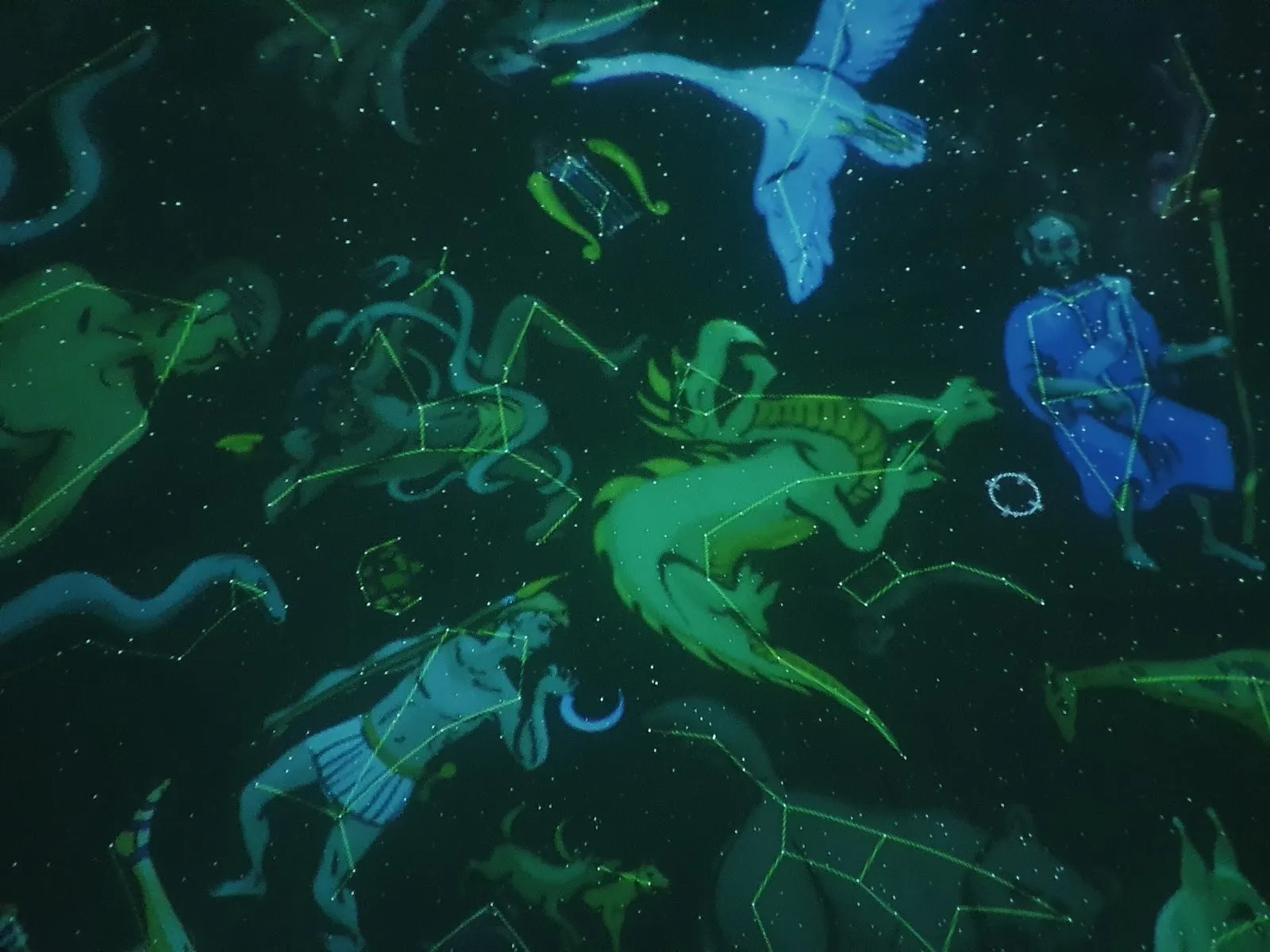 Планетарий в Сессенбахе, Германия, демонстрирующий звездное небо