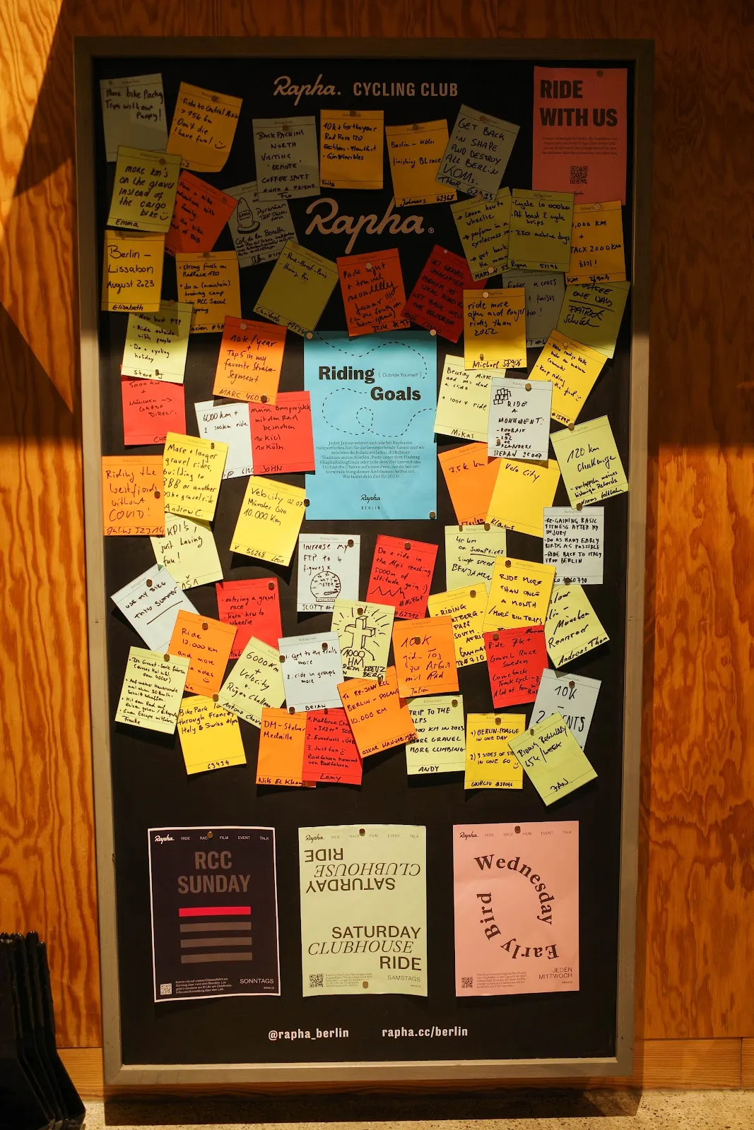 Витрина магазина Rapha Berlin с велосипедами Canyon