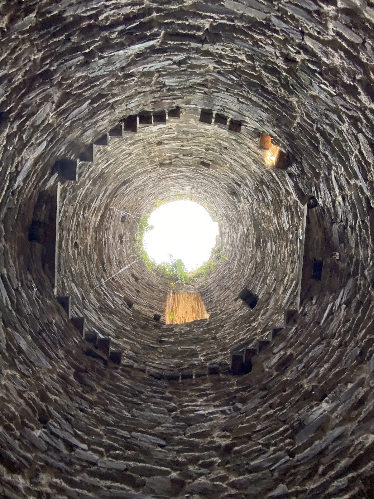 Руины замка Штальберг на вершине холма с видом на долину Рейна