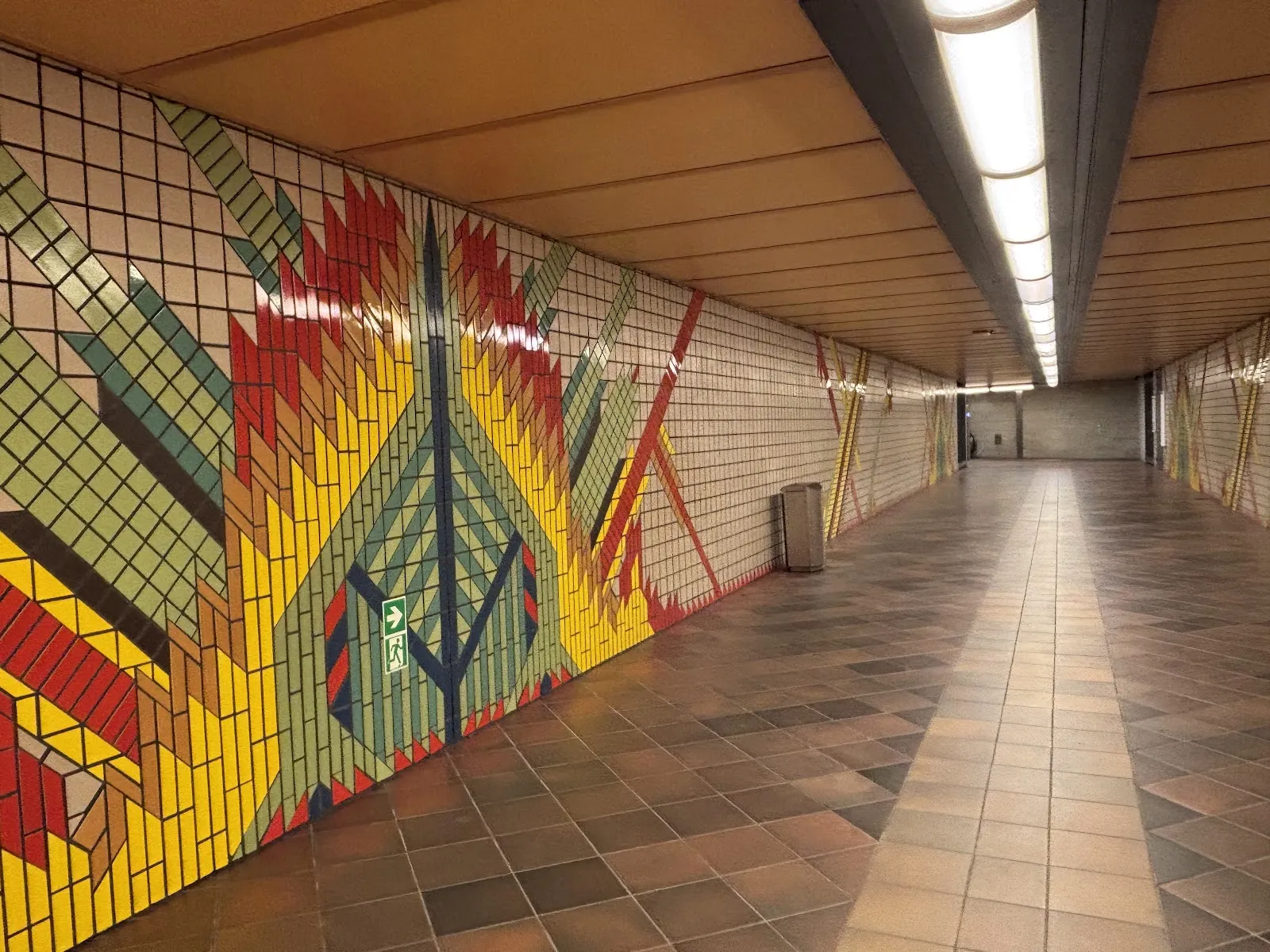 Ландшафт Сименсдамм в Берлине с деревьями и прудом