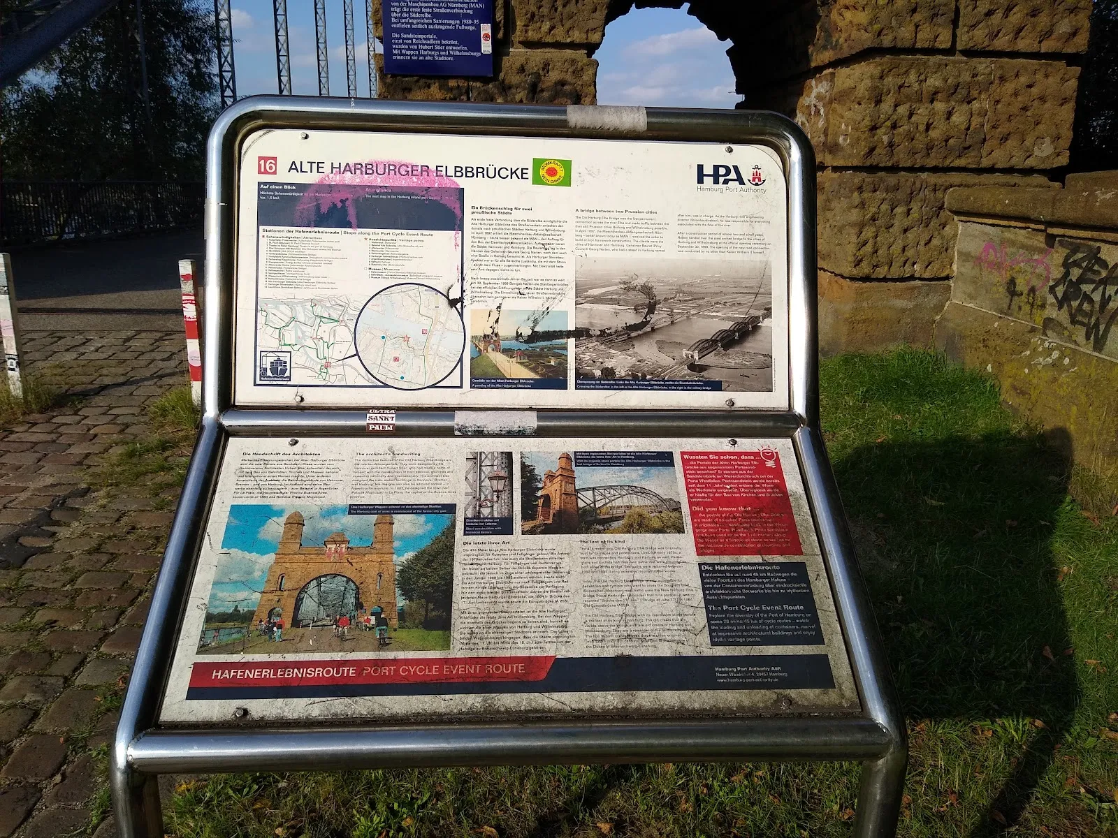 Старый мост через Эльбу в Харбурге, Гамбург, Германия