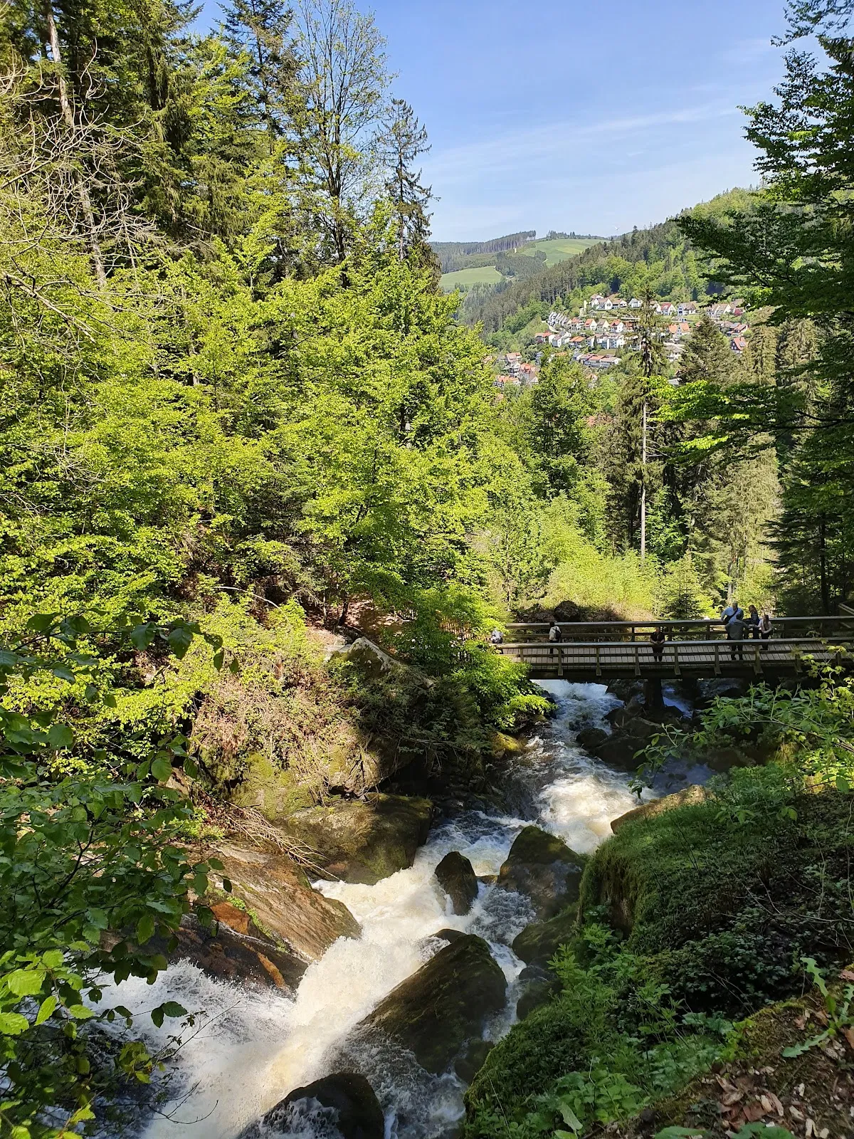 Вид на Трибергский водопад в Германии