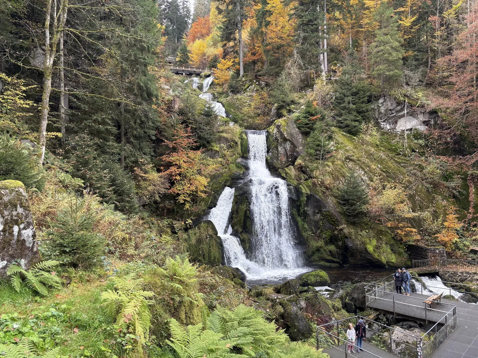 Вид на Трибергский водопад в Германии