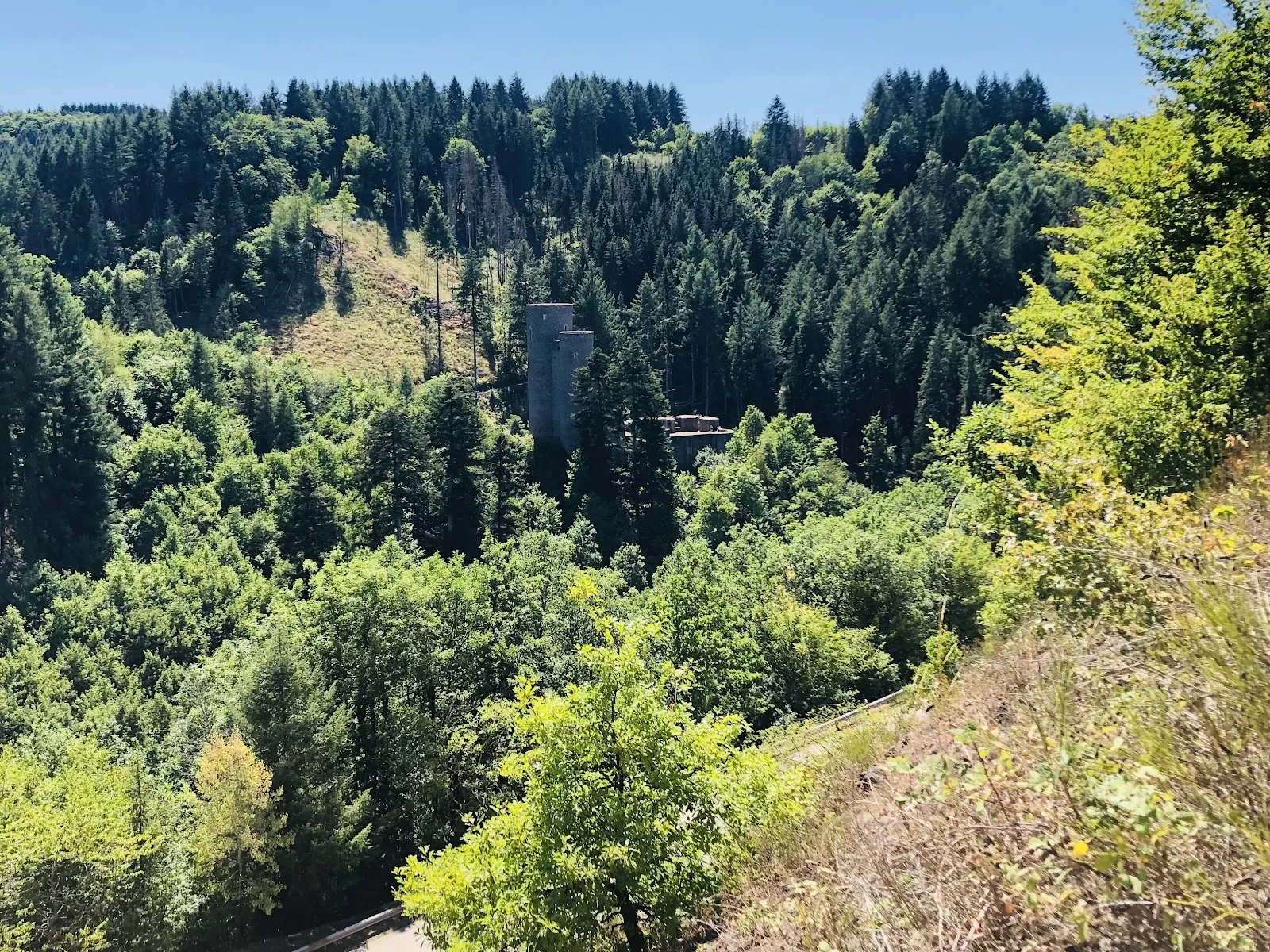 Вид на Замок Фрауэнбург с окружающей местностью