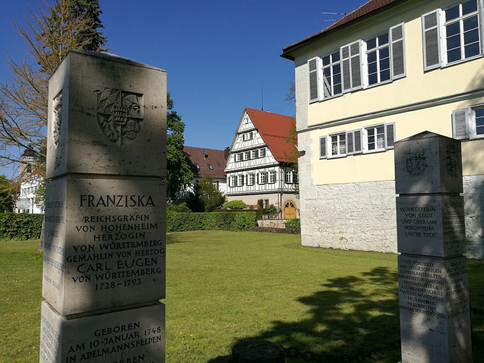 Вид на Замок Кирххайм с высоты птичьего полета