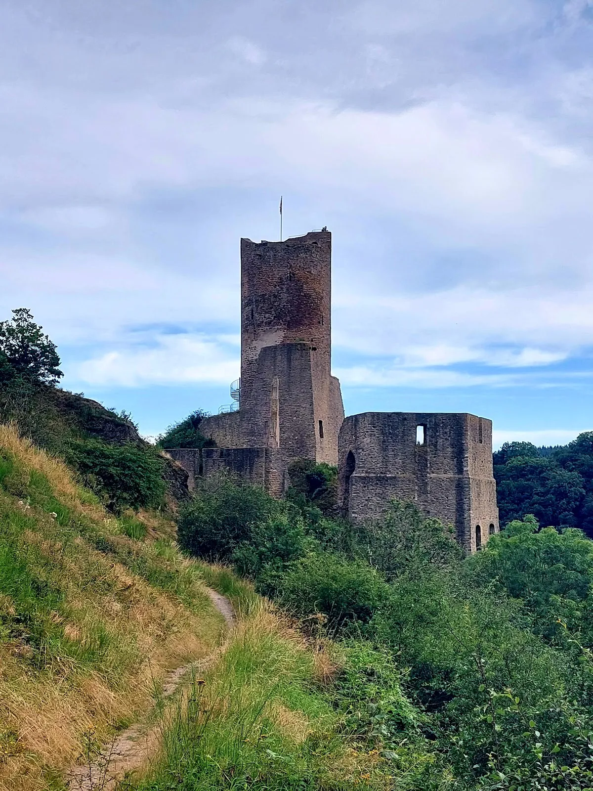 Вид на средневековый замок Монреаль