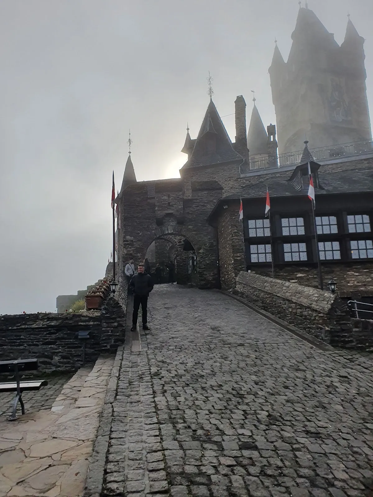 Вид на замок Райхсбург над рекой Мозель