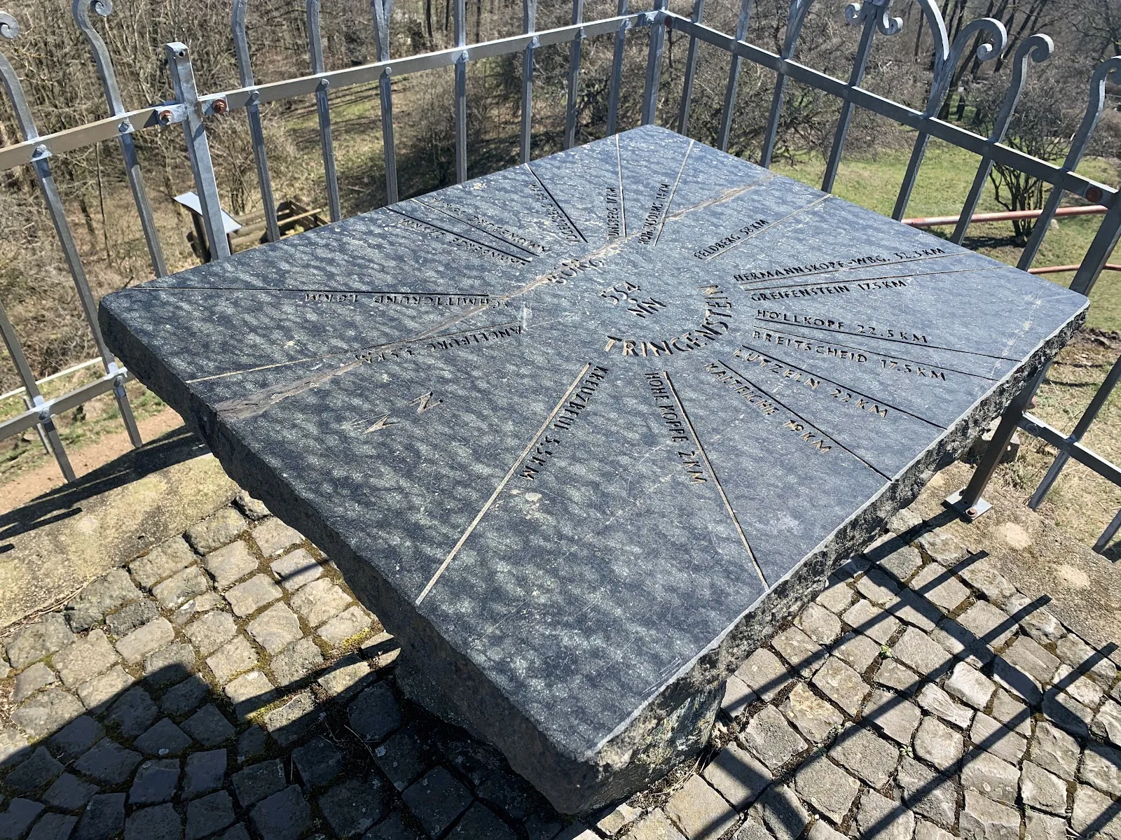 Вид на замок Трингенштайн с окружающей местностью