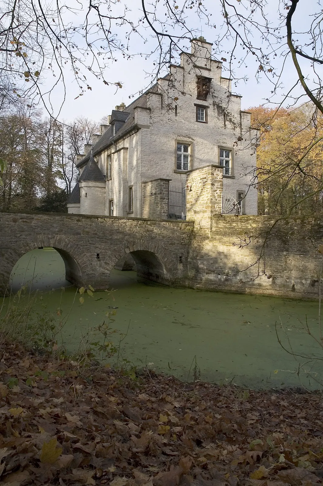 Вид на Замок Вердринген с его историческими стенами и башнями