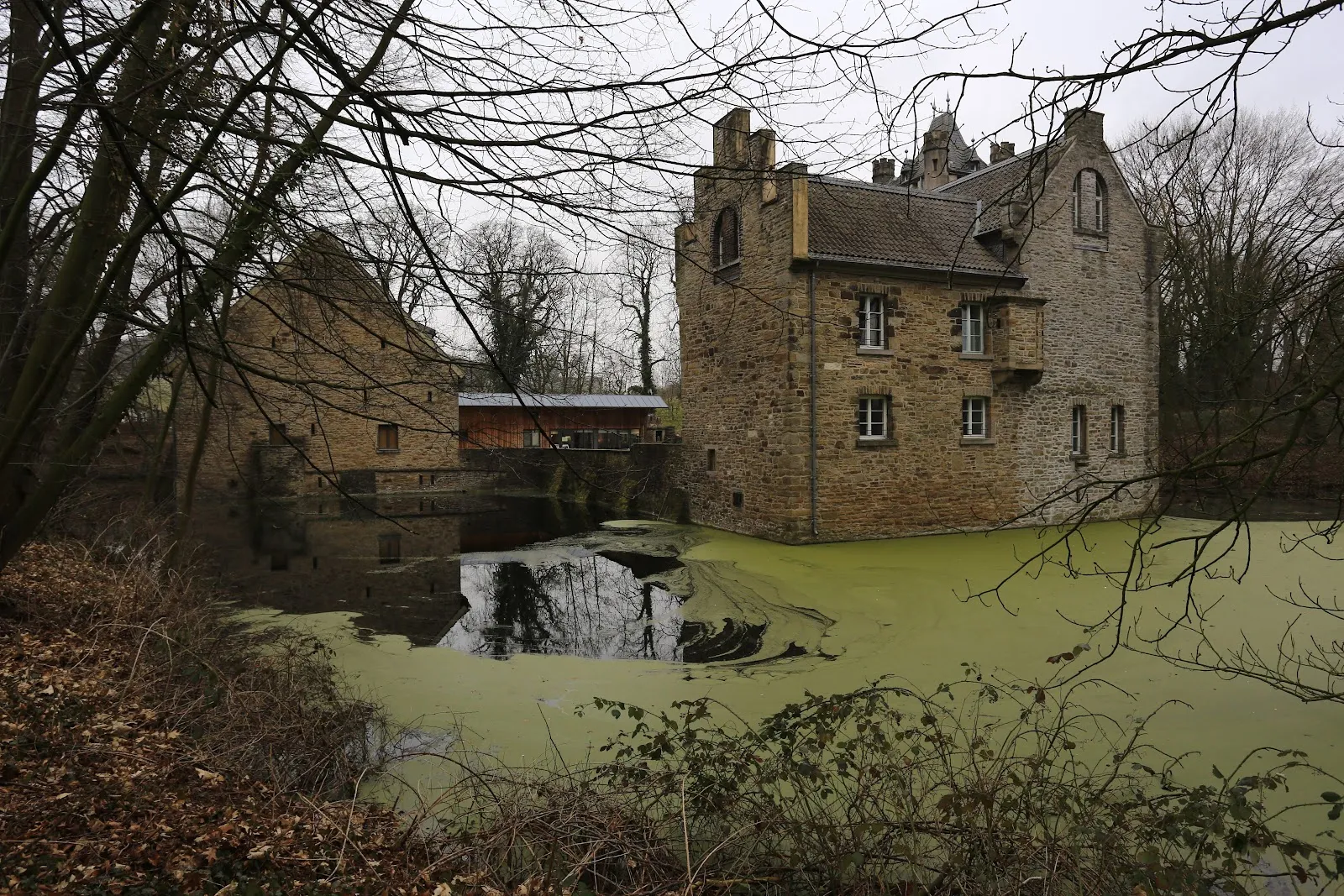 Вид на Замок Вердринген с его историческими стенами и башнями