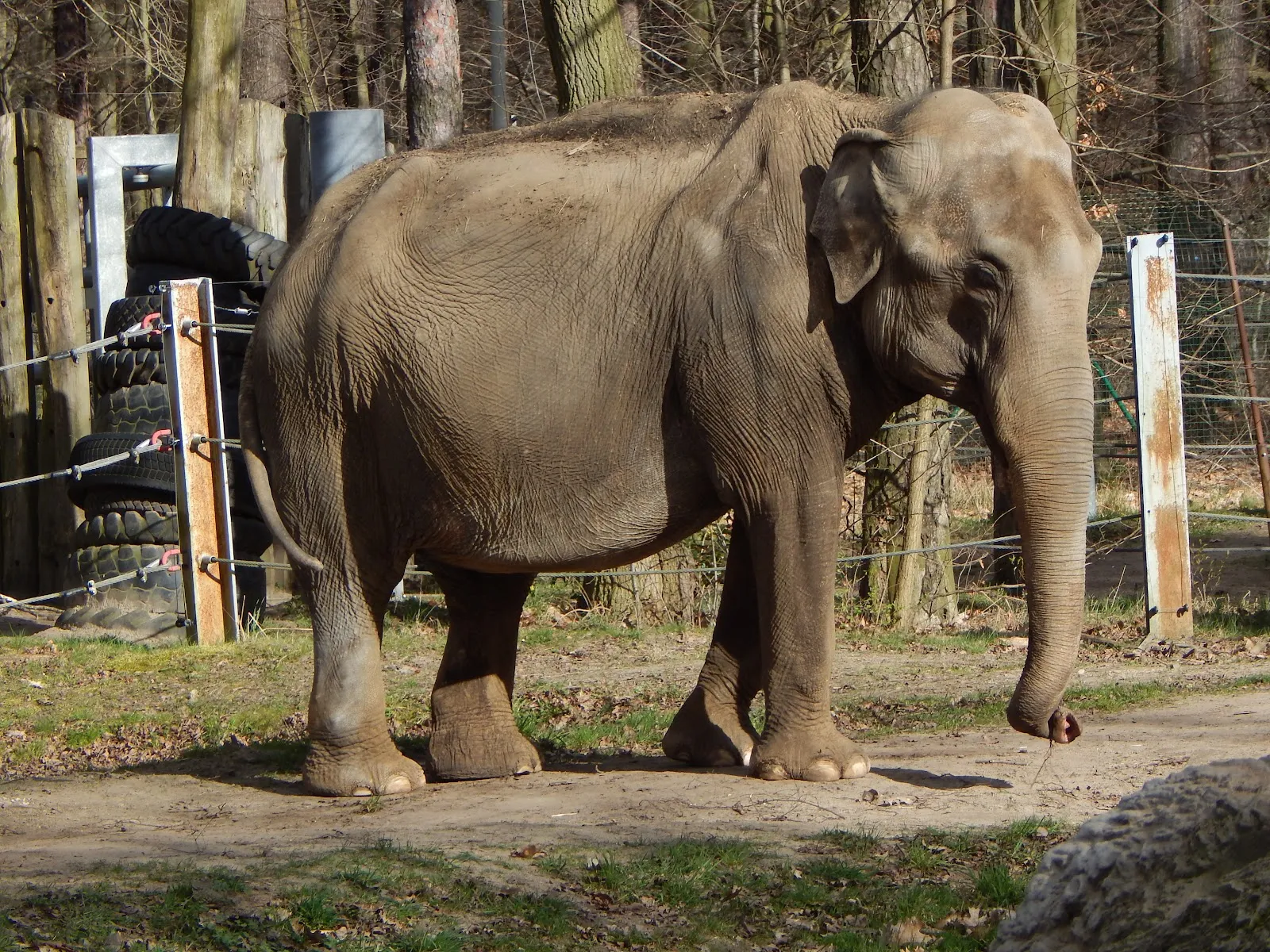 Вход в зоопарк Котбус с указателем
